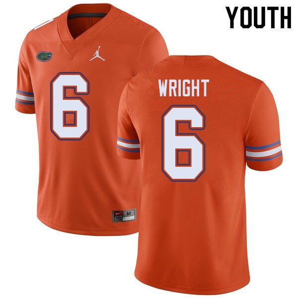 Jordan Brand Youth #6 Nay'Quan Wright Florida Gators College Football Jersey Orange